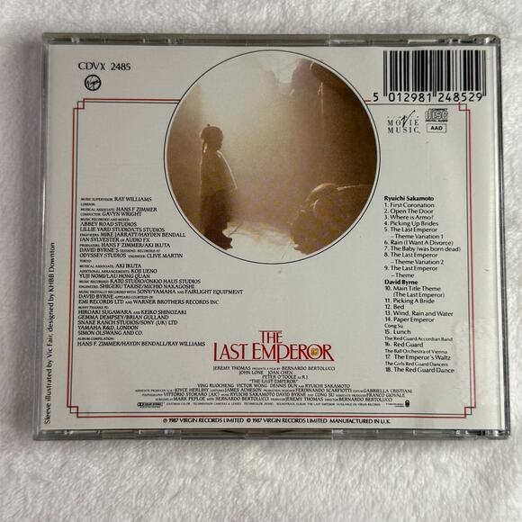 The Last Emperor Soundtrack CD (1987) Ryuichi Sakamoto David Byrne Virgin UK - Picture 2 of 7